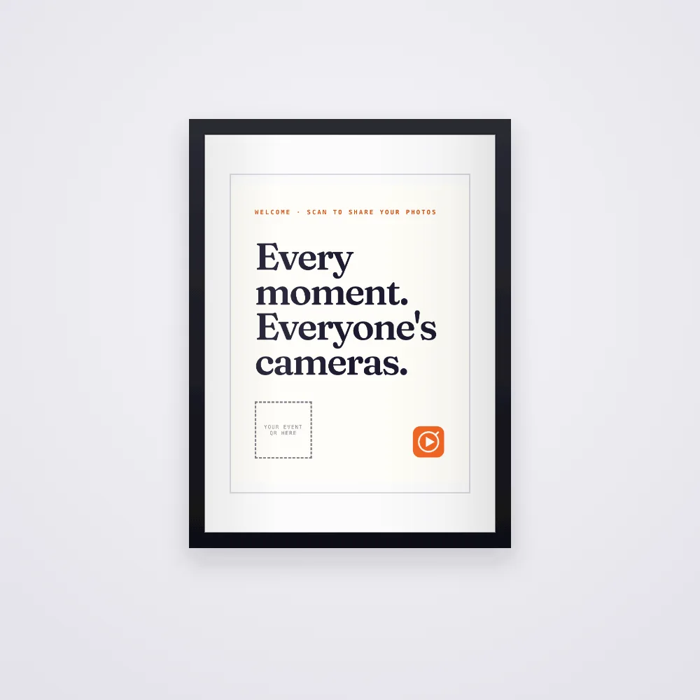 Large framed print with the Welcome design